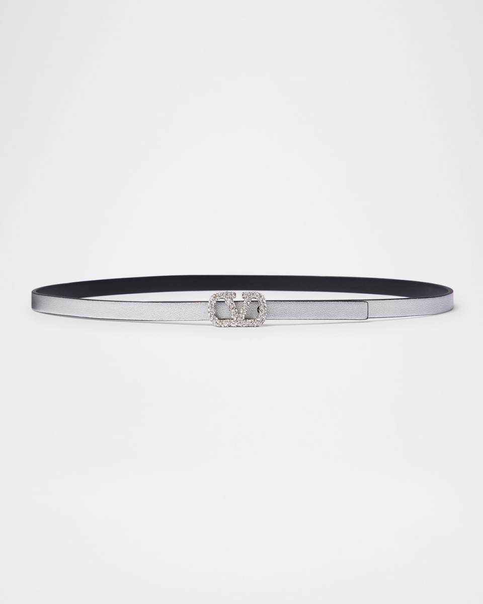 VLOGO Signature Reversible Leather Belt